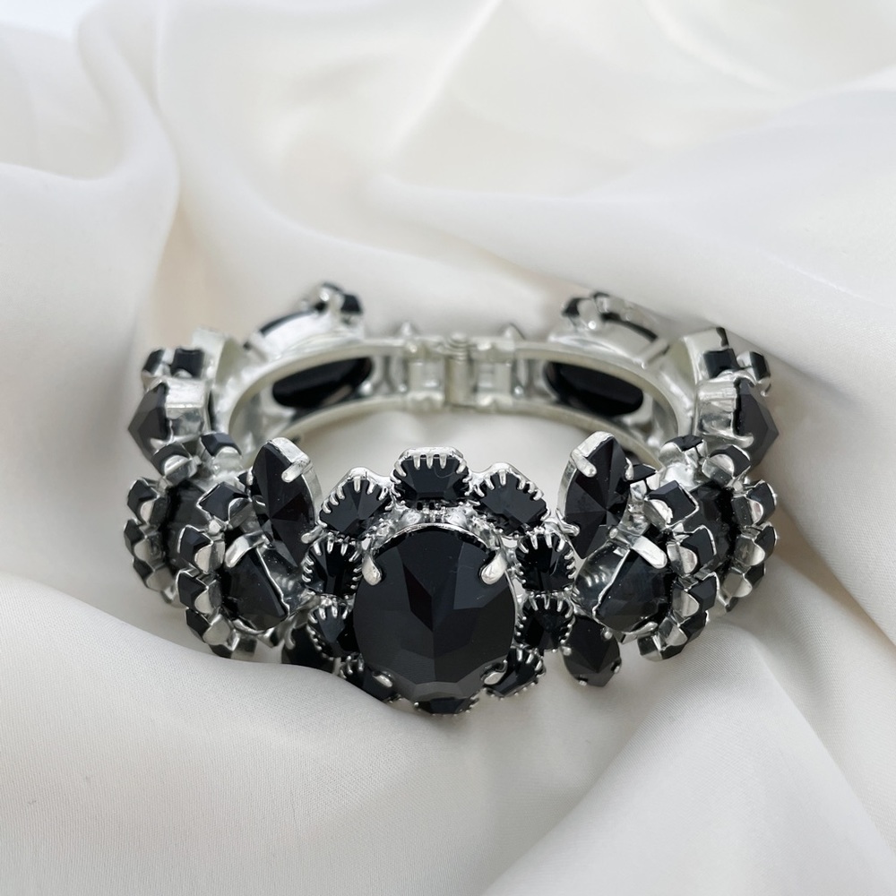 Rodrigo Otazu Black Swarovski Crystal Bracelet, like new, never worn